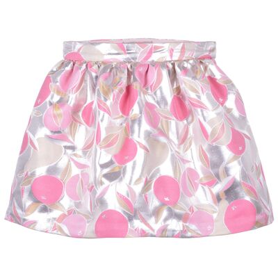 Gathered Skirt - Bright Pink / Platinum