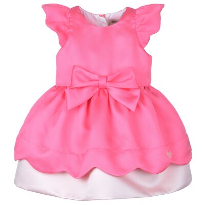 Abito con corpetto smerlato e Bloomers - rosa brillante