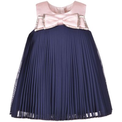 Pleated Trapeze Dress & Bloomers - Midnight
