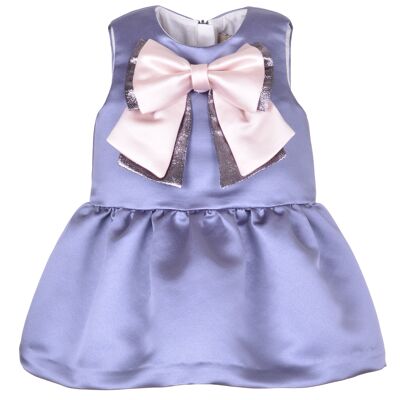 Double Bow Dress & Bloomers - Lavendel