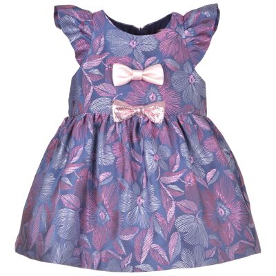 Flutter Sleeve Bodice Dress & Bloomers - Bluebird / Candyfloss