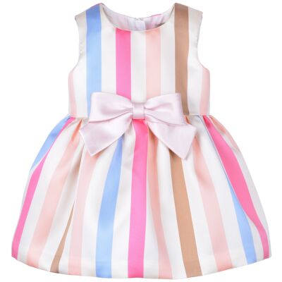 Bodice Dress & Bloomers - Multi Stripe