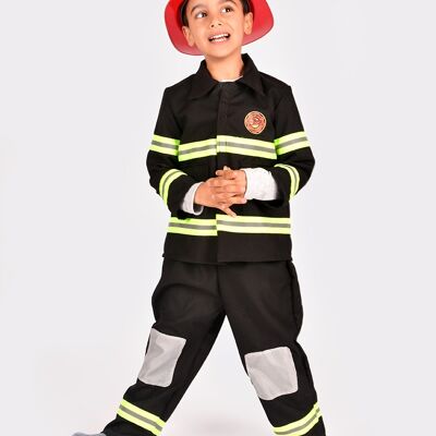 Fire Fighter Costume FLAMMA Black