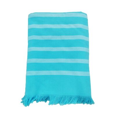 Alanya Turquoise XL terry-lined cotton towel 140 x 180 cm