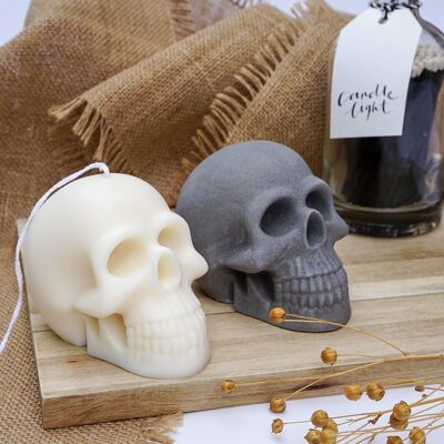 Bougie Halloween Grand Crâne - Cire de Soja 100% Naturelle