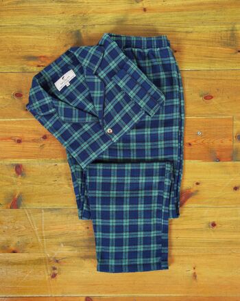 Pyjama en flanelle Lee Valley - Tartan vert (LV6) 8