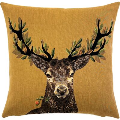 Gobelin Pillow Cover - Stag Gift - Tapestry Cushion