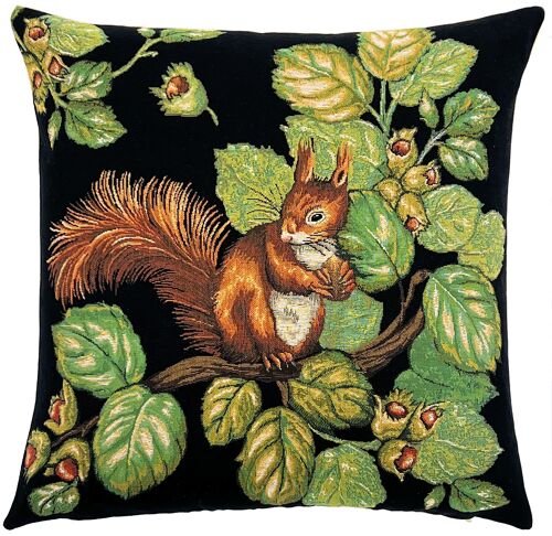 Squirrel Pillow Cover - Forest Decor - Tapestry Cushion