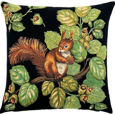 Squirrel Pillow Cover - Forest Decor - Tapestry Cushion