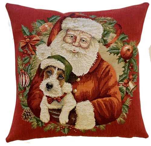 Santa Claus Throw Pillow - Christmas Decor - Gobelin Throw Pillow