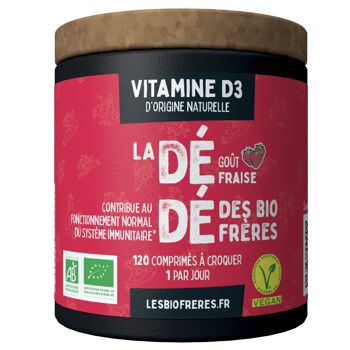 Dédé Fraise – Comprimés à croquer  – Vitamine D3 1