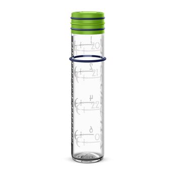 Time Buddels bouteille en verre 1000ml NIGHTINGALL rappel de boisson bouteille d'eau avec échelle de temps 1l vert naturel 2