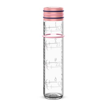 Time Buddels bouteille en verre 1000ml NIGHTINGALL rappel de boisson bouteille d'eau bouteille d'eau avec échelle de temps 1l rosé 2
