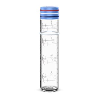 Time Buddels bouteille en verre 1000ml NIGHTINGALL rappel de boisson bouteille d'eau avec échelle de temps 1l bleu ciel 2