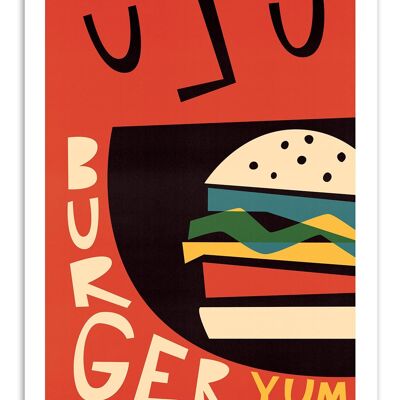 Póster artístico - Yum Burger - Fox and Velvet W18249