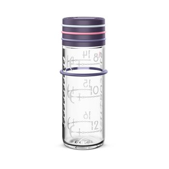 Bouteille Zeit Buddels Bouteille en verre avec rappel de consommation Bouteille d'eau 0,6l NAVIGATOR violet 2