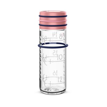 Bouteille Zeit Buddels Bouteille en verre avec rappel de consommation Bouteille d'eau 0,6l NAVIGATOR rosé 2