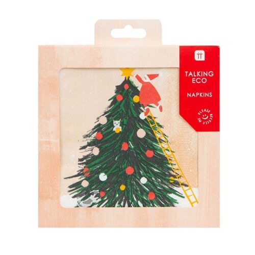 Santa Christmas Napkins - 20 Pack