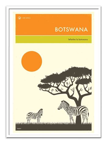 Art-Poster - Botswana Travel Poster - Jazzberry Blue W18293 2