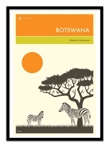 Art-Poster - Botswana Travel Poster - Jazzberry Blue W18293 3