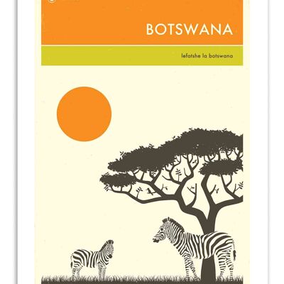 Art-Poster - Poster di viaggio Botswana - Jazzberry Blue W18293-A3