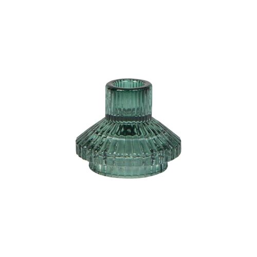 Small Sage Green Glass Candle Holder, SpringDécor