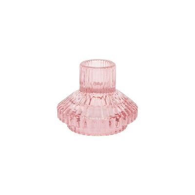 Kleiner Kerzenhalter aus rosa Glas, Muttertagsgeschenke