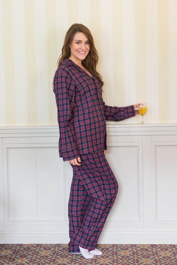 Pyjama Flanelle Tartan Violet/Marine (LV28) 3