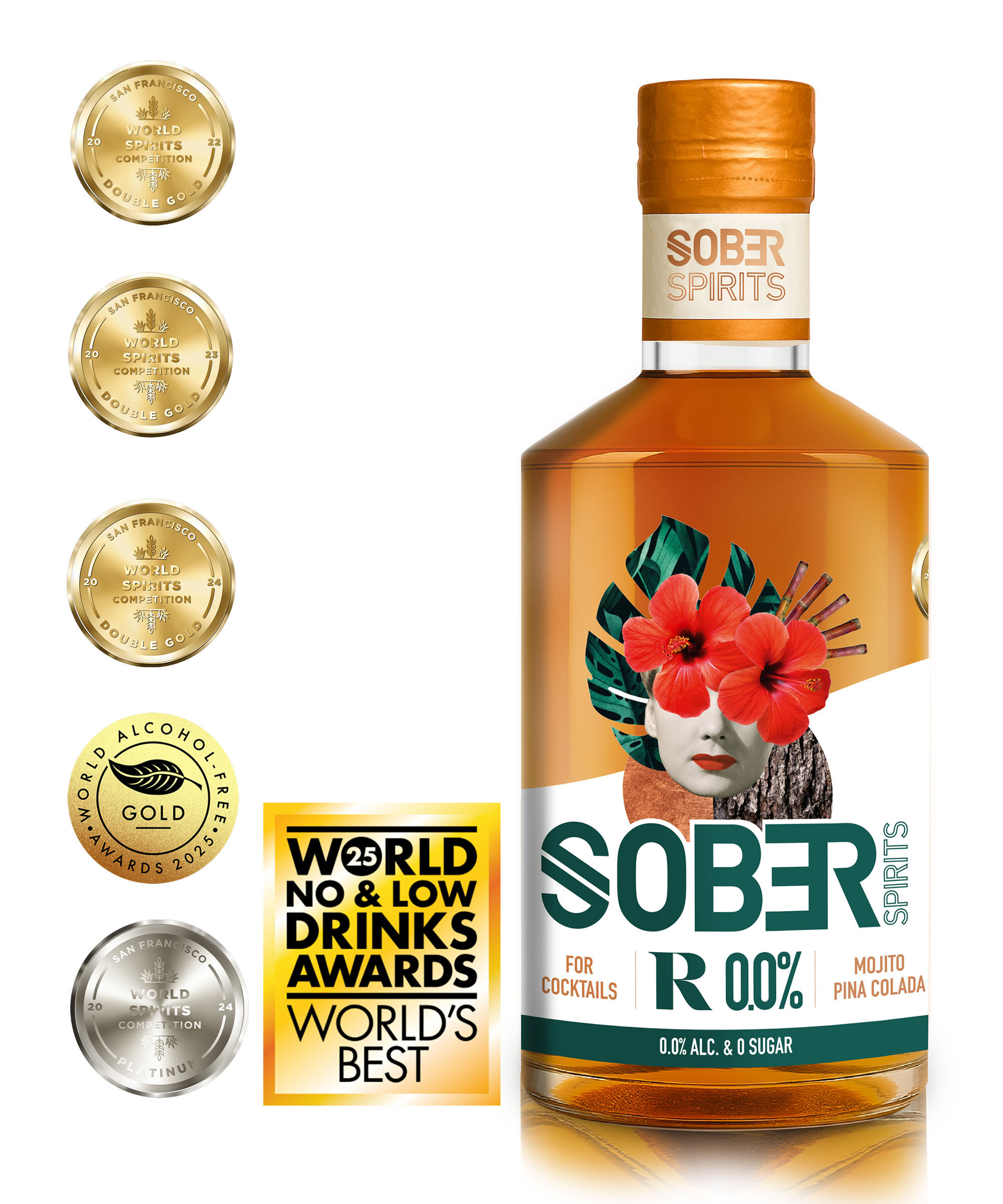 Alcohol-Free Spirits - Sober Spirits R 0.0% 50cl - Alternative to Rum