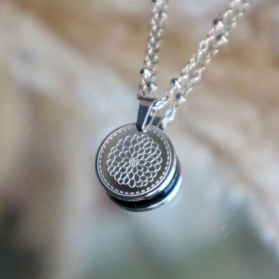 Geboortebloem ketting November - zilver