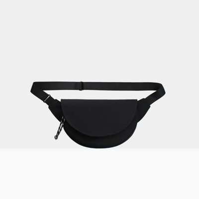Fanny pack with flap Anna black