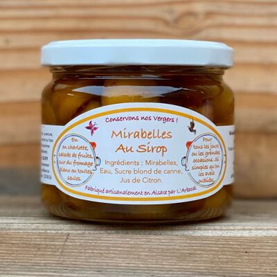 Mirabelle plums in syrup