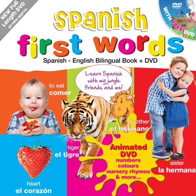 SPANISH FOR KIDS BILINGUAL BOOK AND FREE DVD