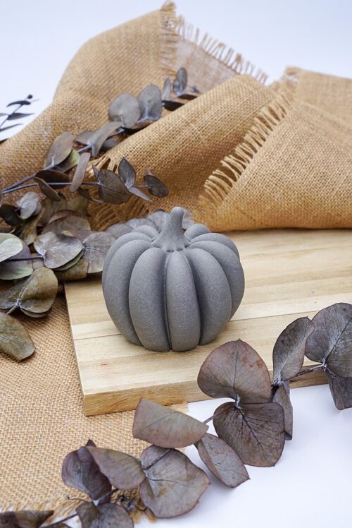 Halloween Pumpkin Decorative Ornament - Charcoal Grey