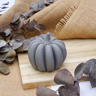 Ornamento decorativo zucca di Halloween - grigio antracite