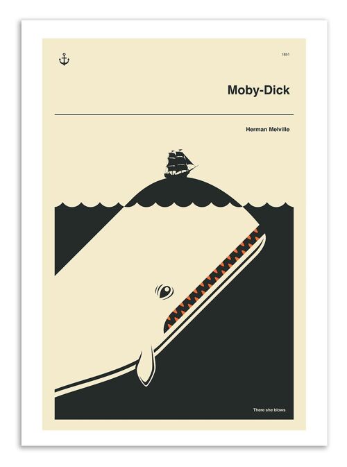 Art-Poster - Moby Dick - Jazzberry Blue