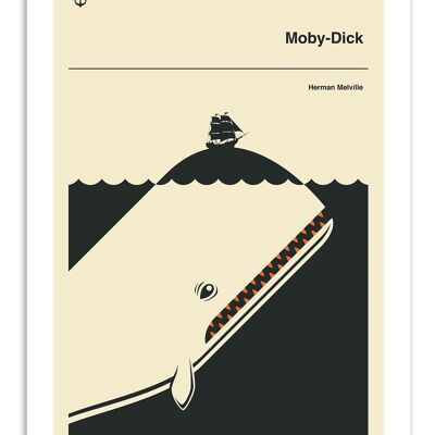 Kunstplakat - Moby Dick - Jazzberry Blue