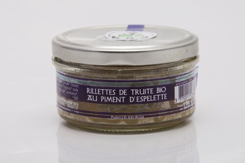 Rillettes Truite BIO au Piment d'Espelette