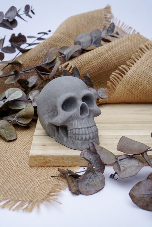 Halloween Skull Decorative Ornament - Charcoal Grey