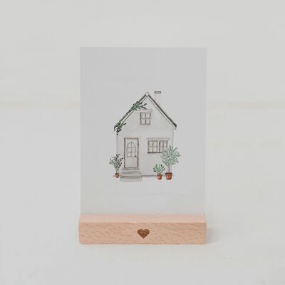 Watercolor card house (PU = 10 pieces)