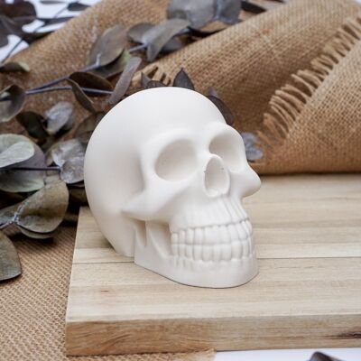 Ornement Décoratif Crâne d'Halloween - Blanc
