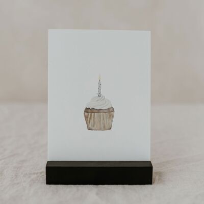 Cupcake watercolor card (PU = 10 pieces)