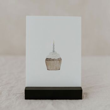 Carte aquarelle Cupcake (PU = 10 pièces) 1