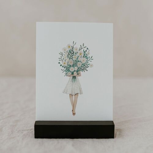 Aquarellkarte Flower Girl (VE = 10 Stück)