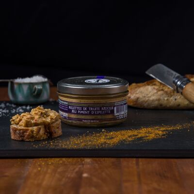 Rillettes de trucha del País Vasco con pimiento de Espelette