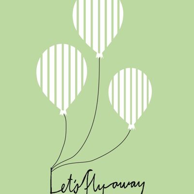 Poster - Balloon Green A3