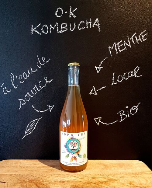 Kombucha artisanal thé vert & menthe fraîche 750ml