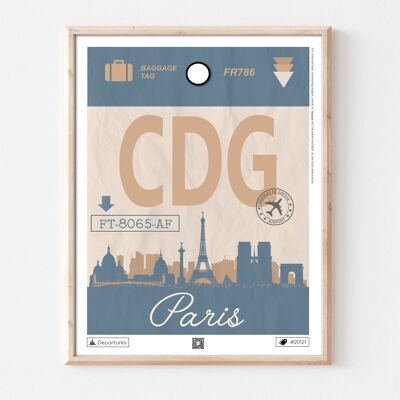 Cartel de destino de París