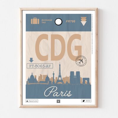 Affiche destination Paris