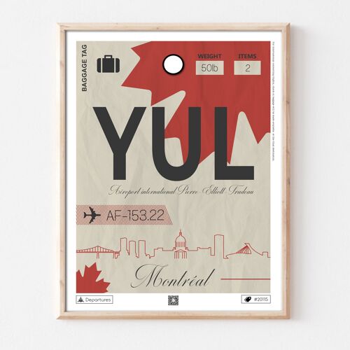 Affiche destination Montréal